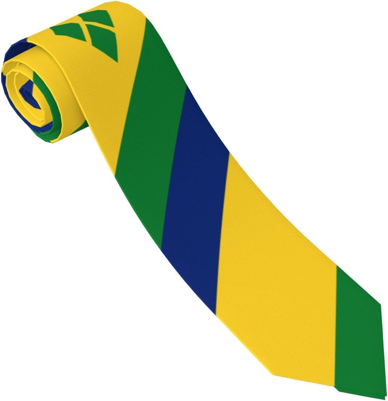AKMCBSH National Flags Tie Comfortable Soft Novelty Necktie Unisex for Weddings Party Birthday Gift - Image 1